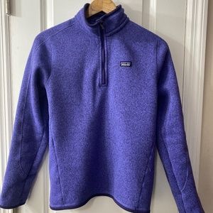 Patagonia Better Sweater purple fleece 1/4 zip sweater top size M